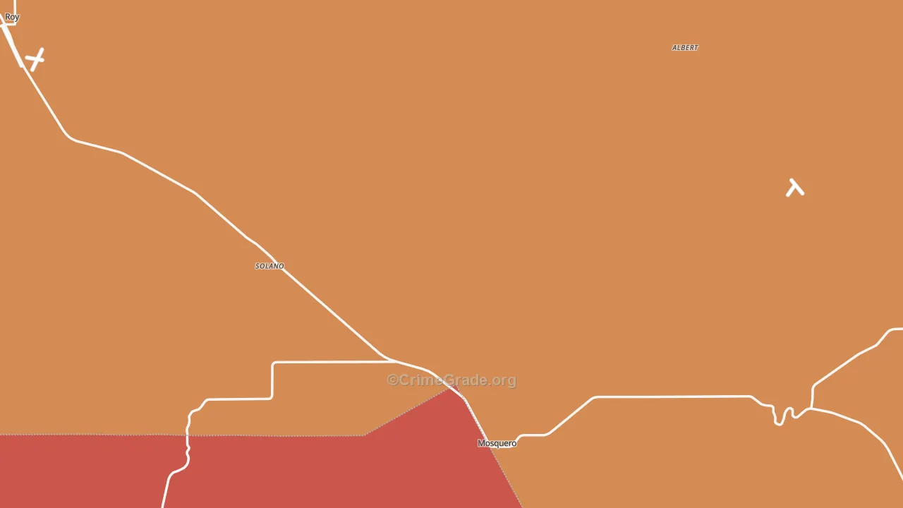 Harding County, NM Map of Drug-Related Crime Rates