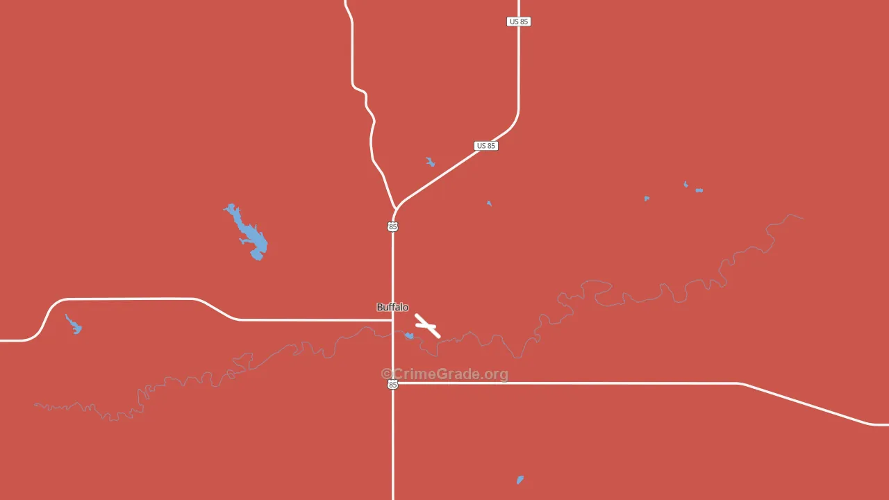 Harding County, SD Map of Drug-Related Crime Rates