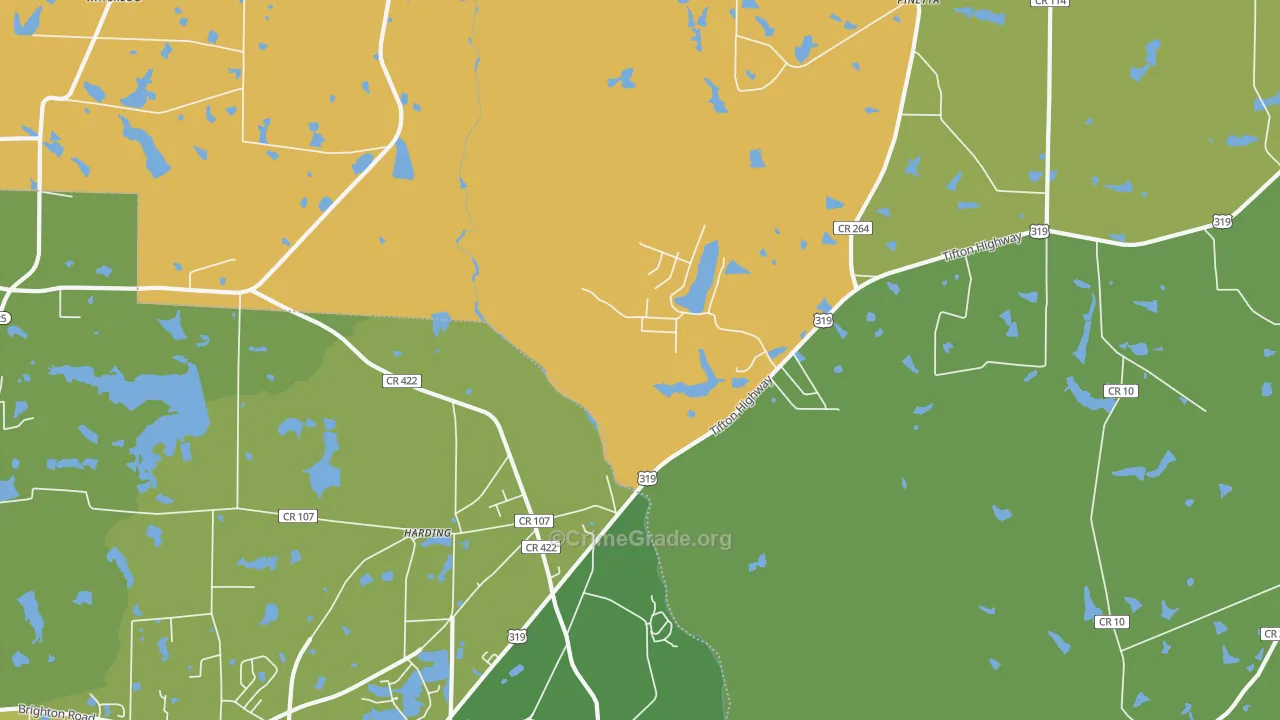 Harding, GA Map of Drug-Related Crime Rates