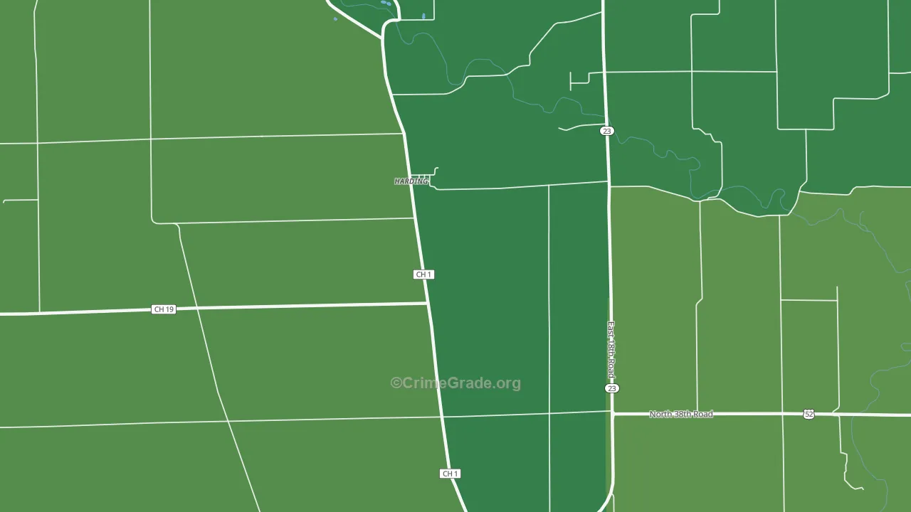 Harding, IL Map of Drug-Related Crime Rates