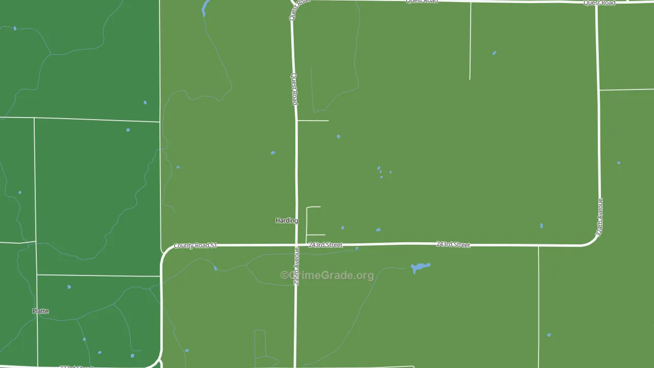 Harding, MN Map of Drug-Related Crime Rates