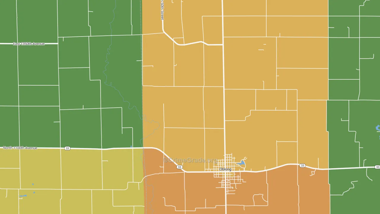 Hardinville, IL Map of Drug-Related Crime Rates