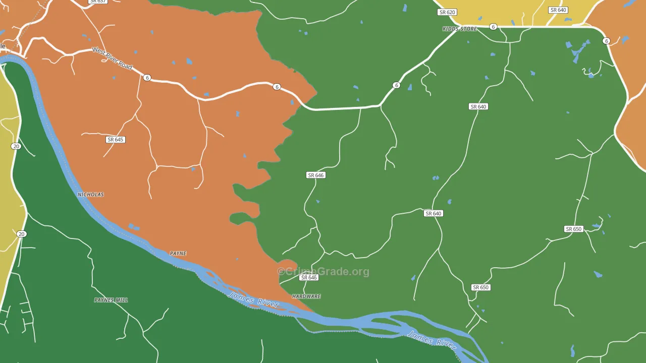 Hardware, VA Map of Drug-Related Crime Rates