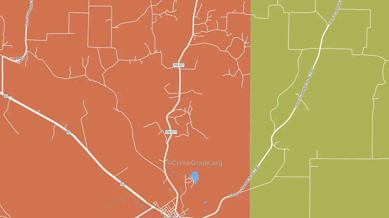 Hardy, TX Map of Drug-Related Crime Rates
