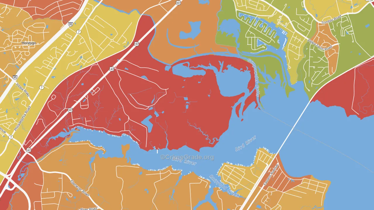 Harewood Park, MD Map of Drug-Related Crime Rates