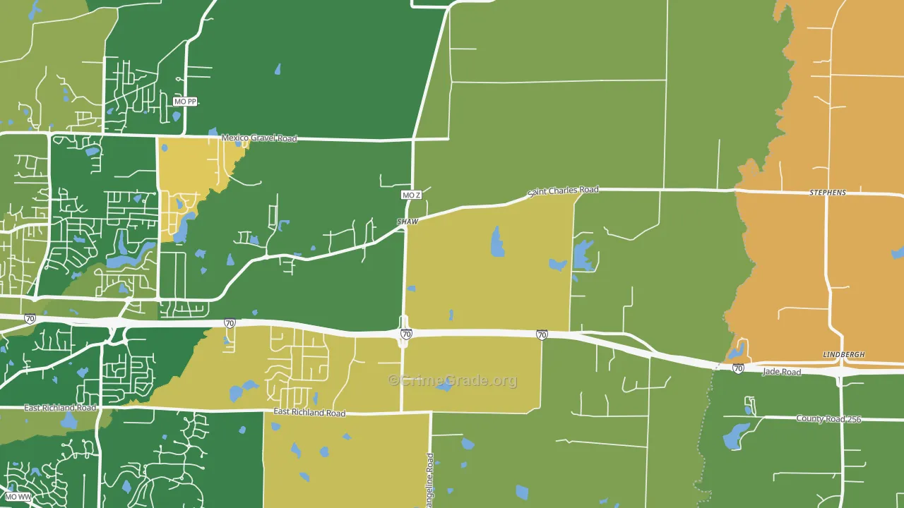 Harg, MO Map of Drug-Related Crime Rates