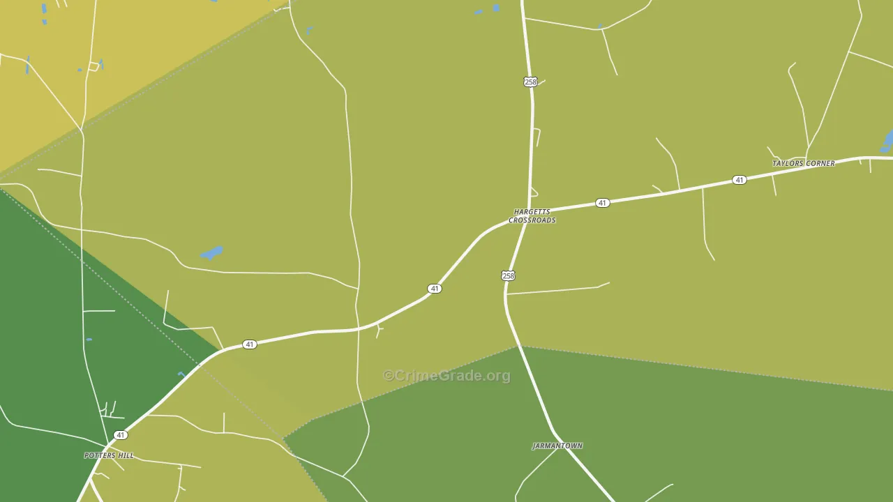 Hargetts Crossroads, NC Map of Drug-Related Crime Rates