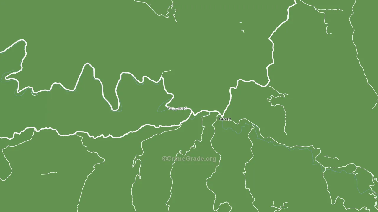 Harlan, OR Map of Drug-Related Crime Rates