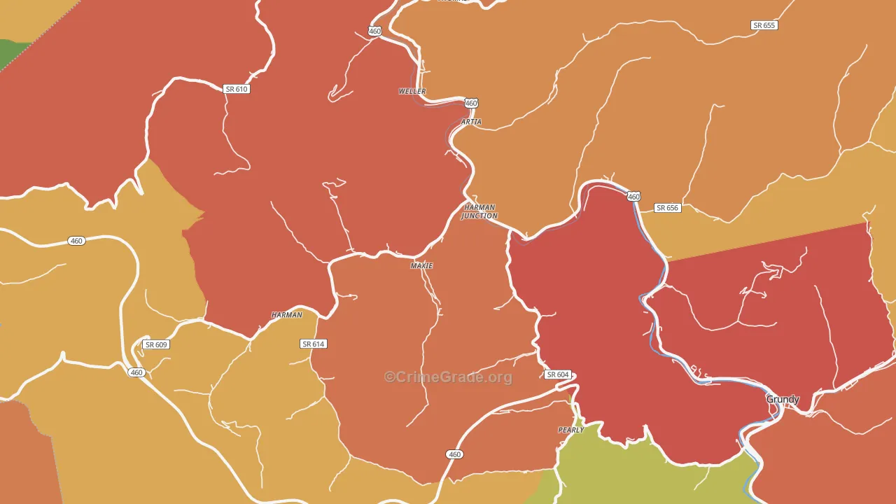 Harman Junction, VA Map of Drug-Related Crime Rates