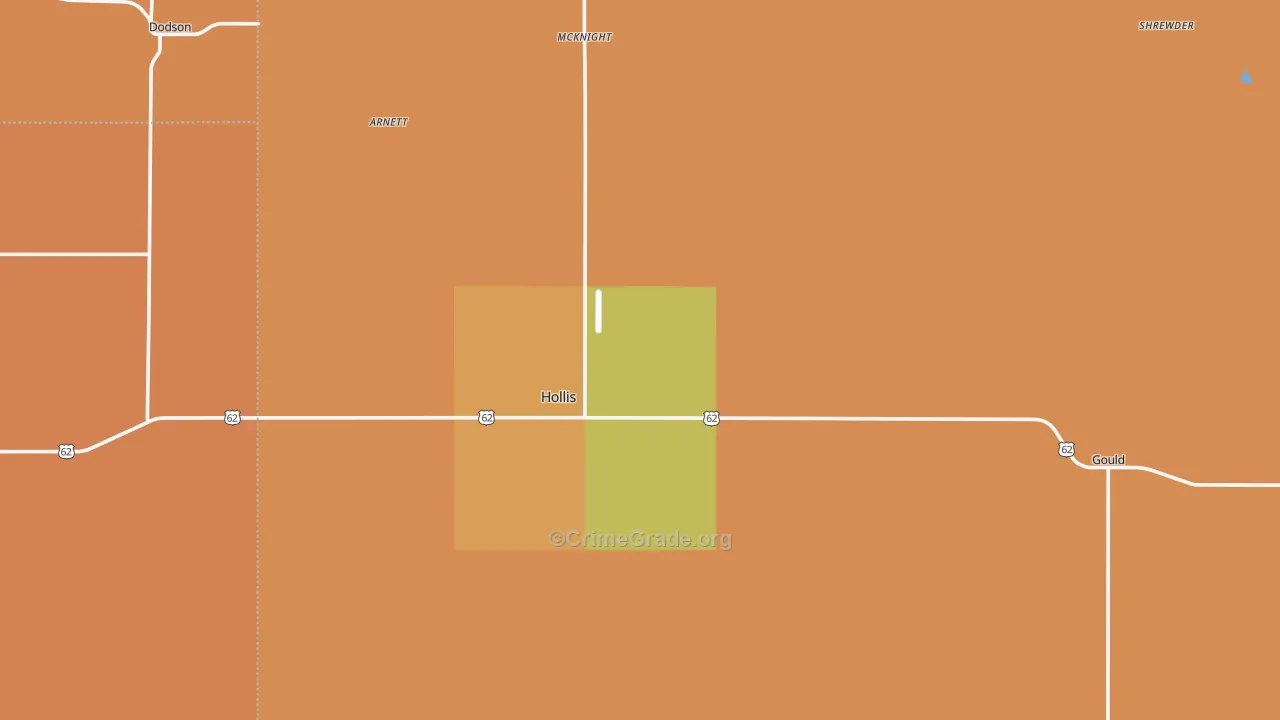 Harmon County, OK Map of Drug-Related Crime Rates