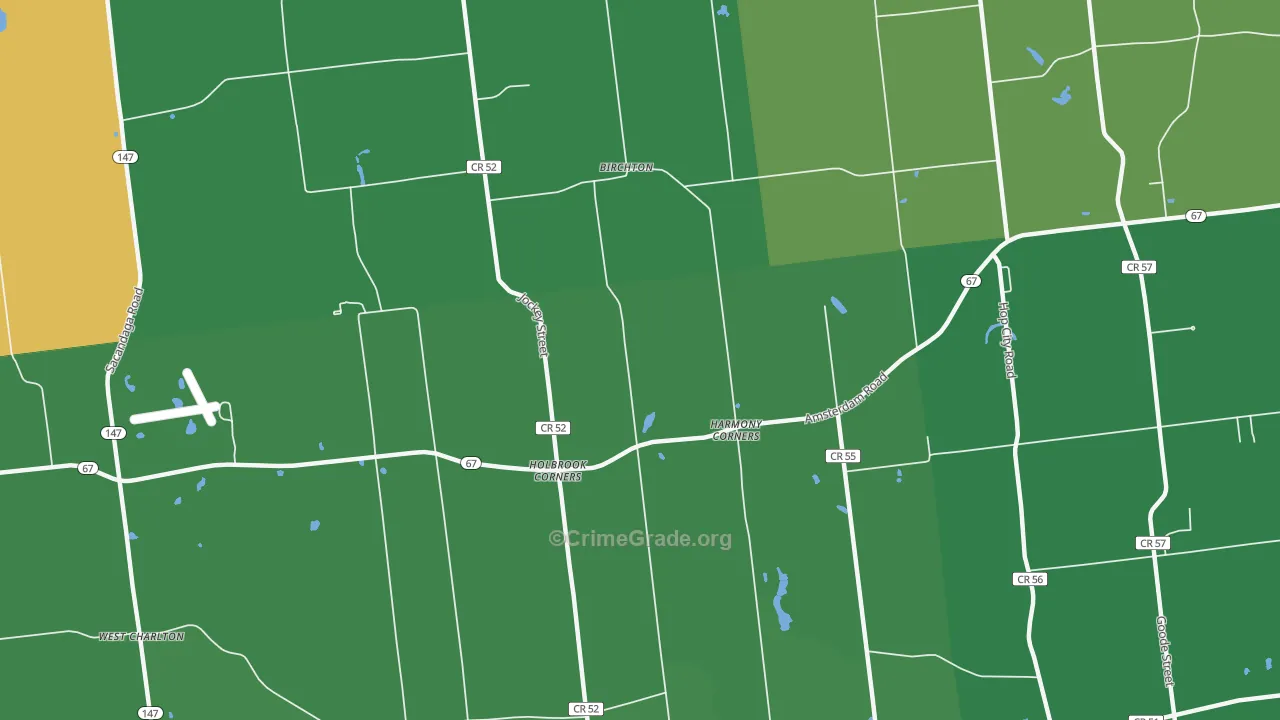 Harmony Corners, NY Map of Drug-Related Crime Rates