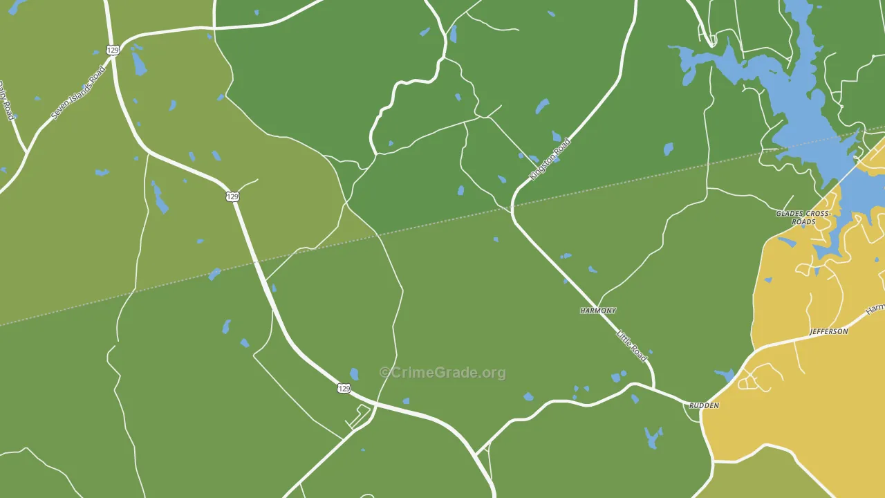 Harmony, GA Map of Drug-Related Crime Rates