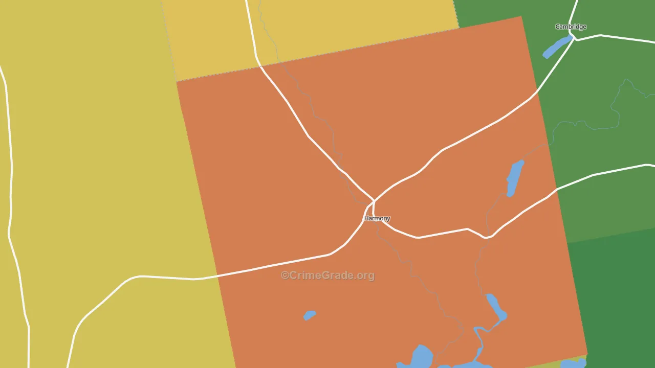 Harmony, ME Map of Drug-Related Crime Rates