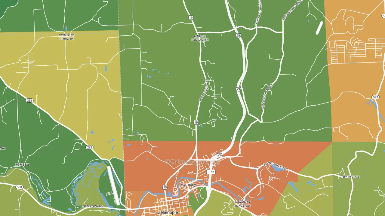 Harmony, PA Map of Drug-Related Crime Rates