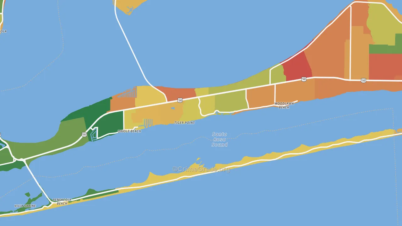 Harold, FL Map of Drug-Related Crime Rates