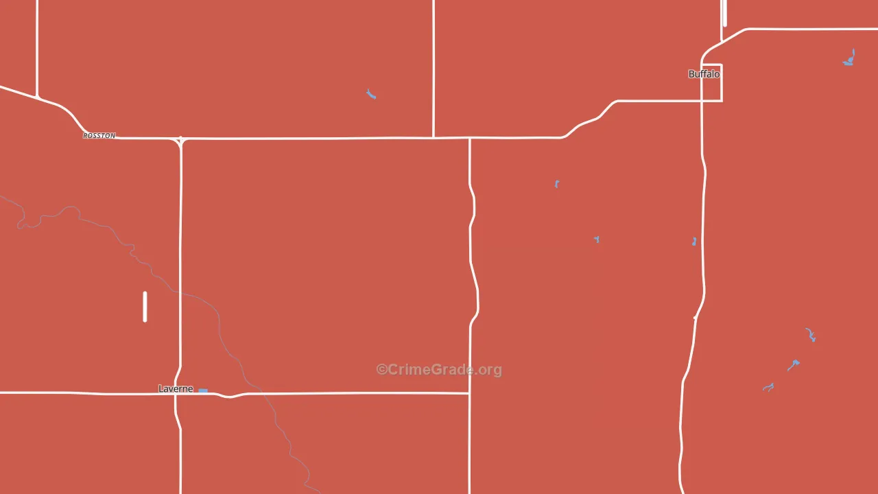 Harper County, OK Map of Drug-Related Crime Rates