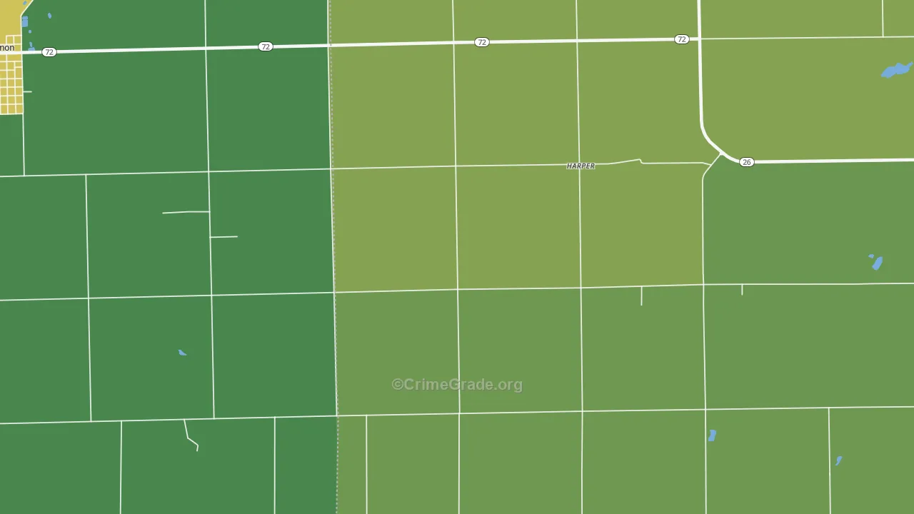 Harper, IL Map of Drug-Related Crime Rates