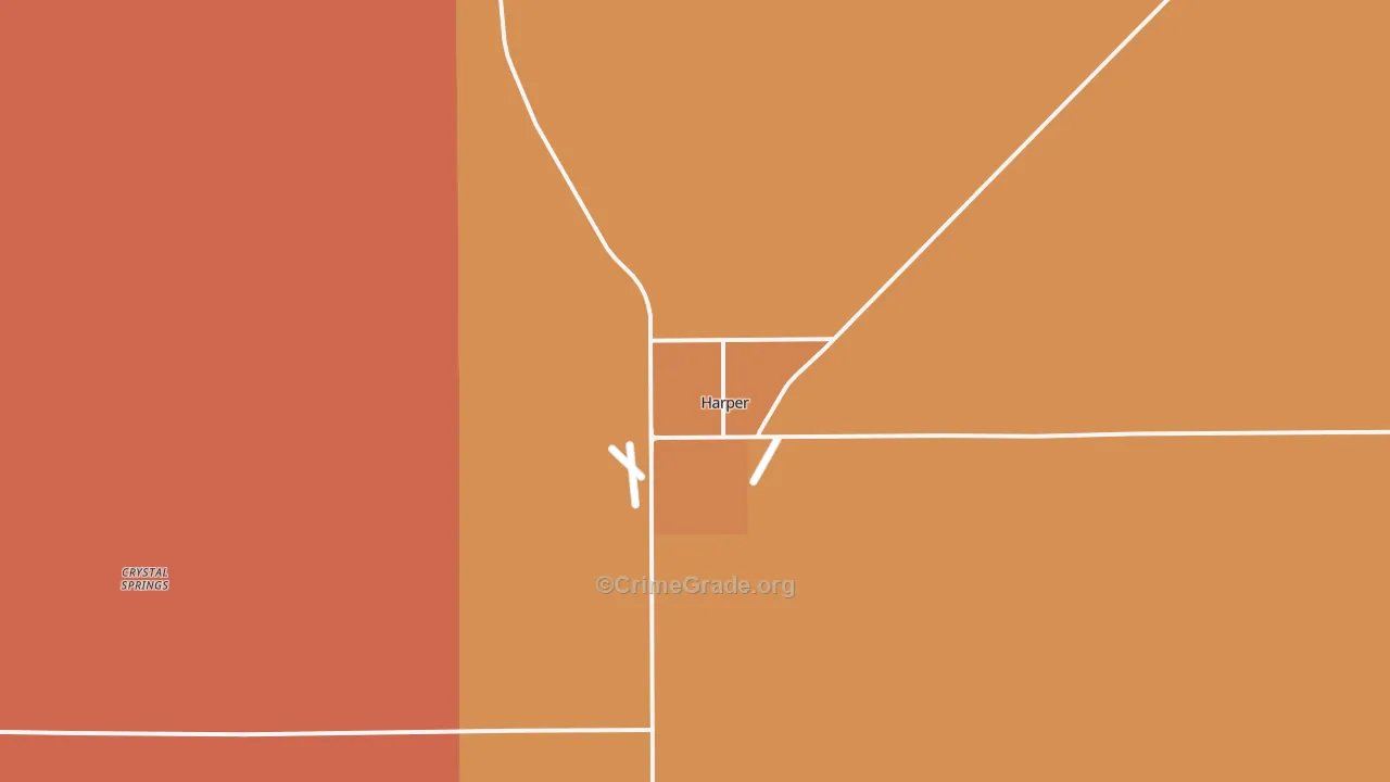 Harper, KS Map of Drug-Related Crime Rates