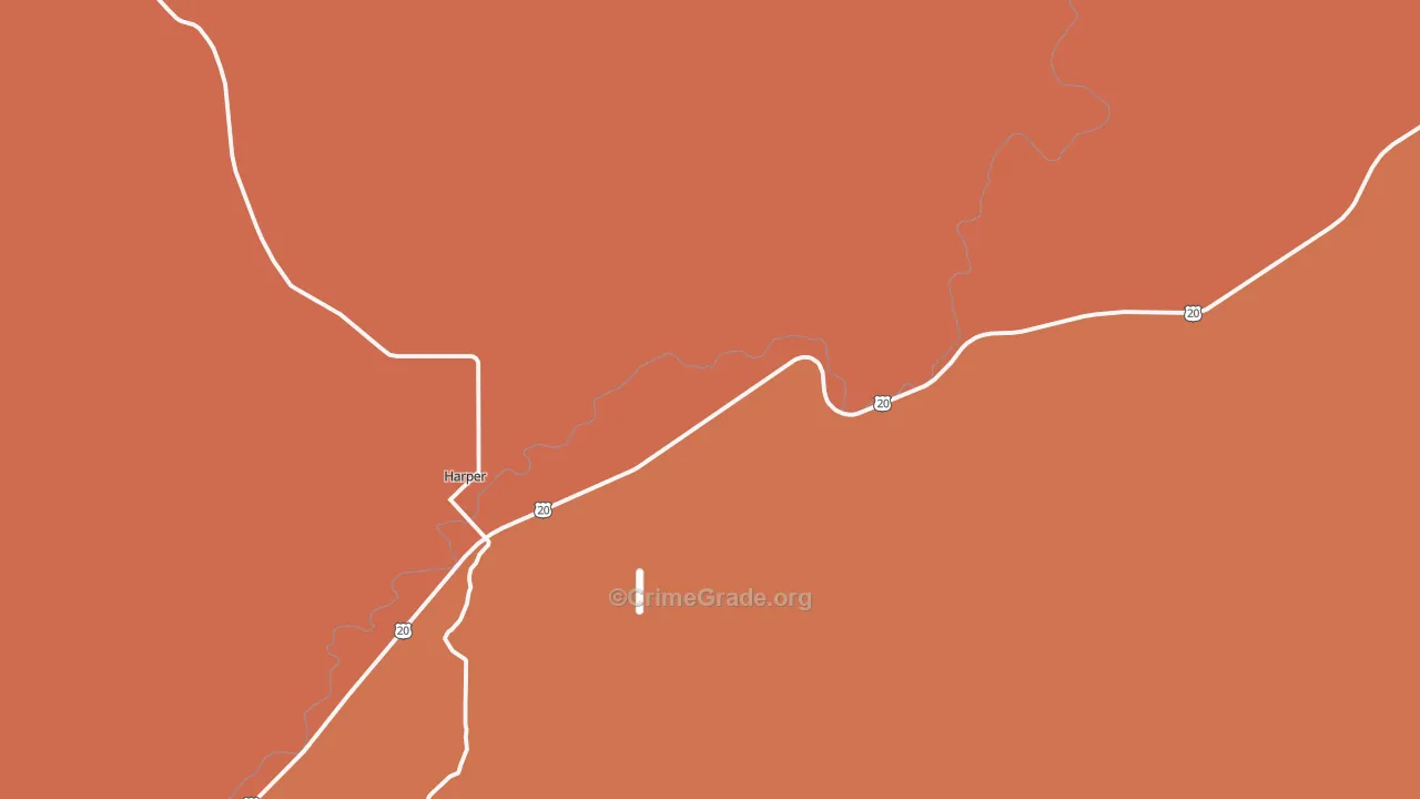 Harper, OR Map of Drug-Related Crime Rates