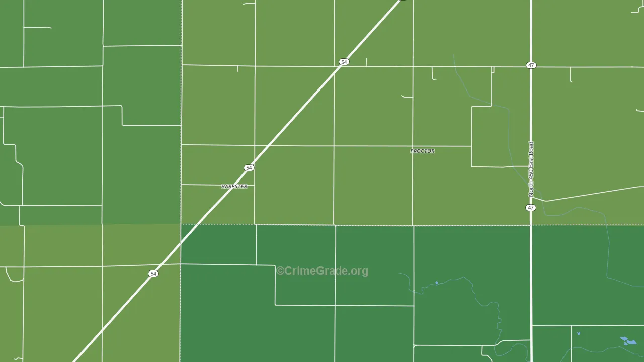 Harpster, IL Map of Drug-Related Crime Rates