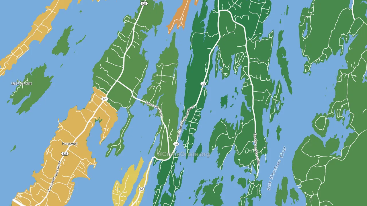 Harpswell, ME Map of Drug-Related Crime Rates