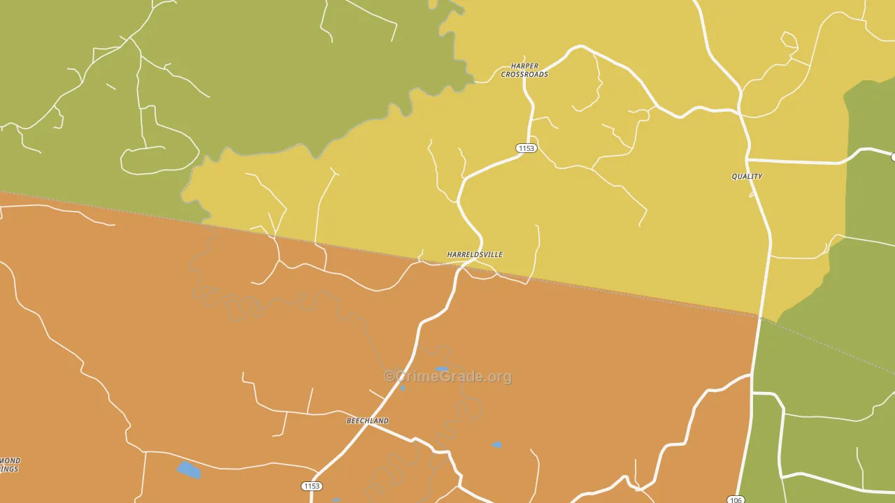 Harreldsville, KY Map of Drug-Related Crime Rates