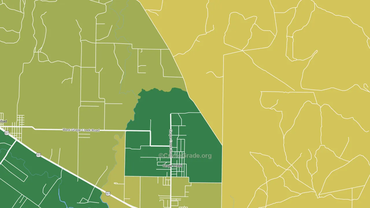 Harriet, TX Map of Drug-Related Crime Rates