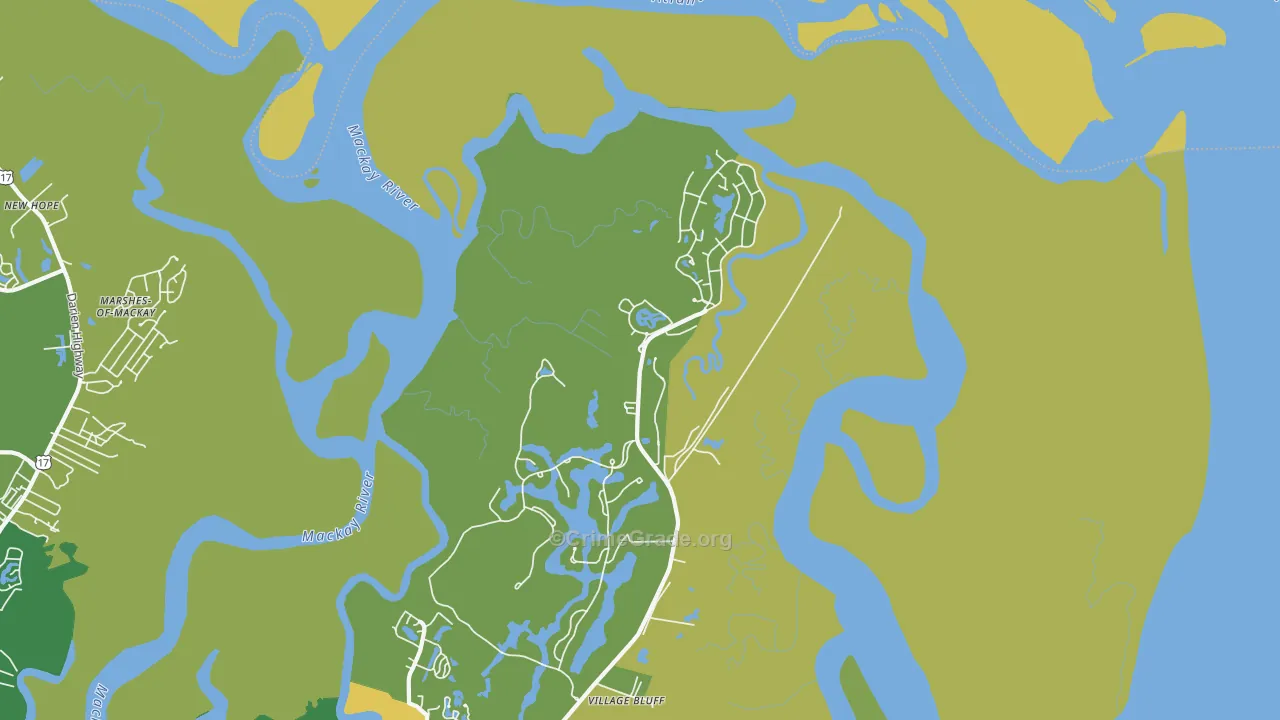 Harrington, GA Map of Drug-Related Crime Rates