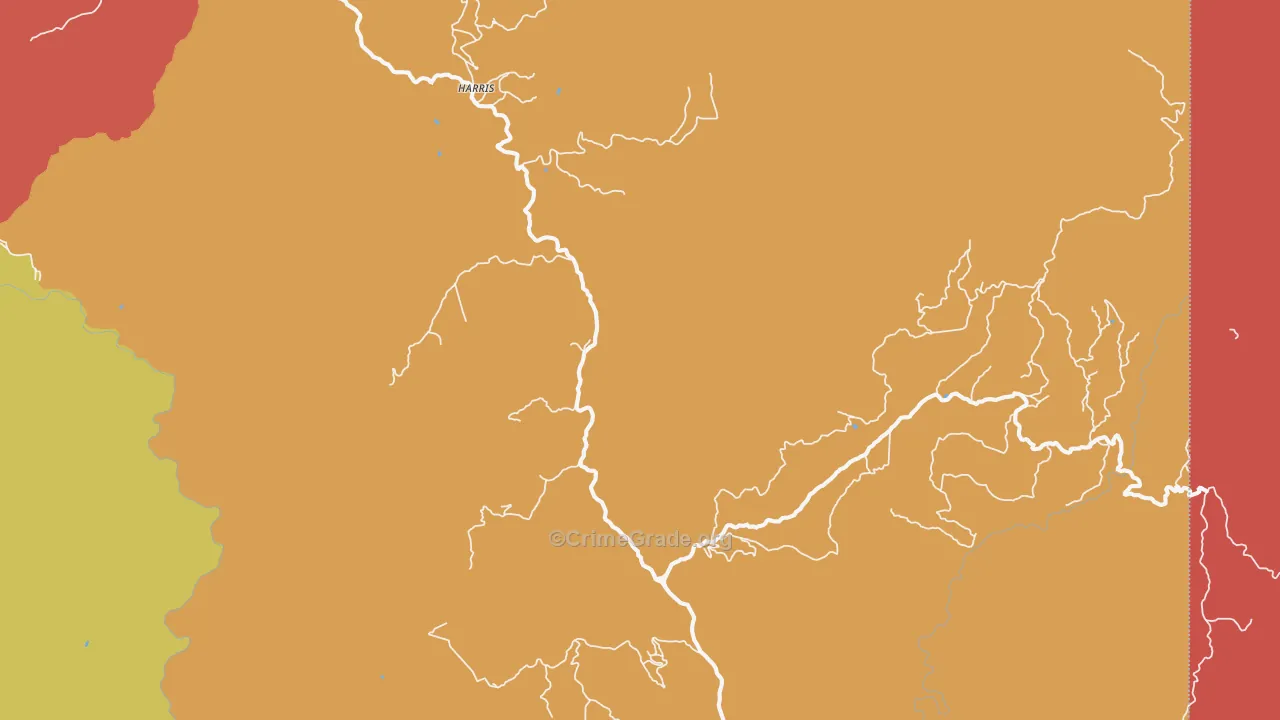 Harris, CA Map of Drug-Related Crime Rates