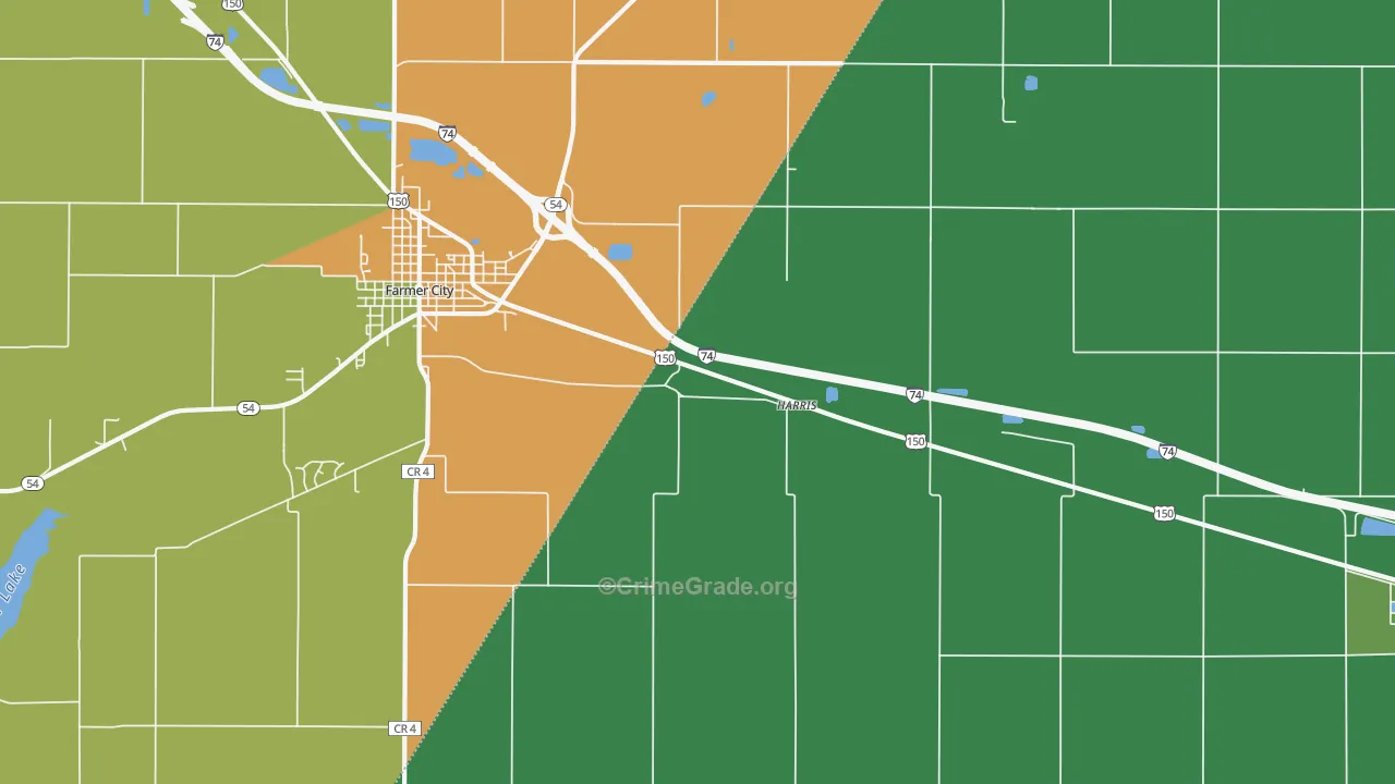 Harris, IL Map of Drug-Related Crime Rates