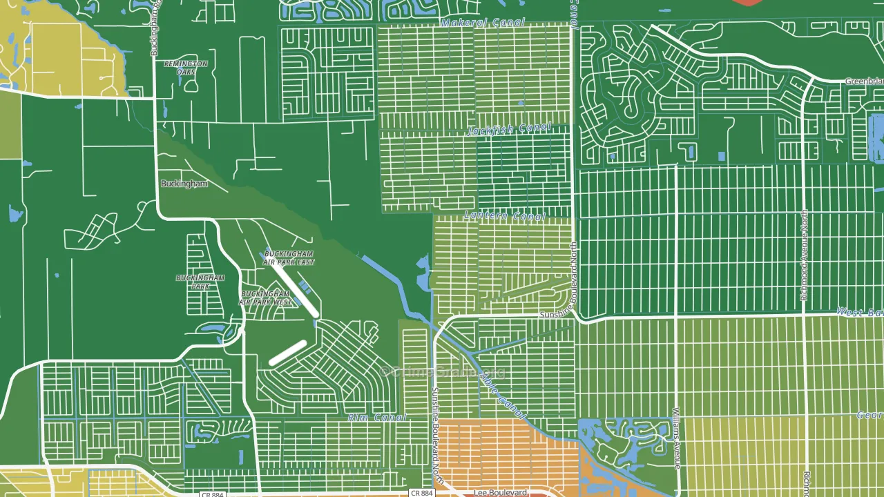 Harris, Lehigh Acres, FL Map of Drug-Related Crime Rates