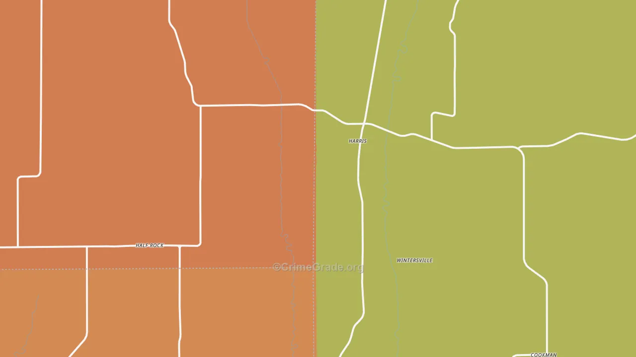 Harris, MO Map of Drug-Related Crime Rates