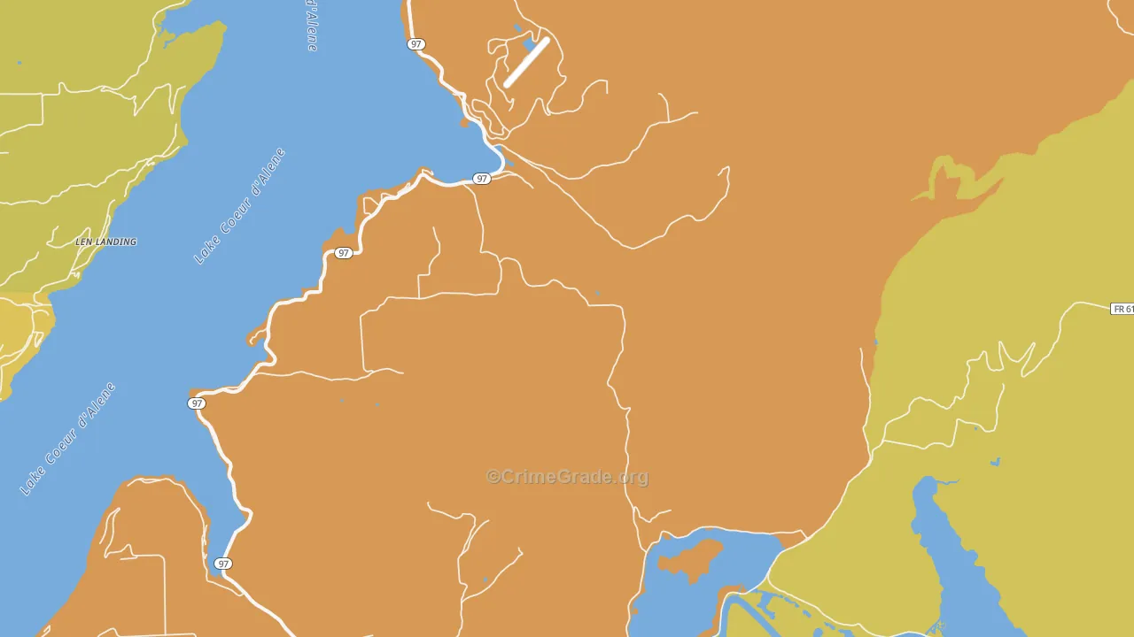 Harrison, ID Map of Drug-Related Crime Rates
