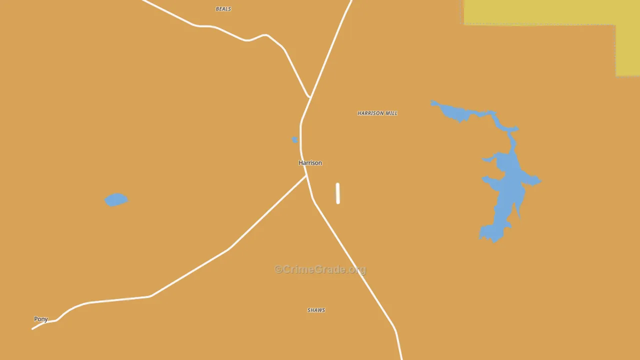 Harrison, MT Map of Drug-Related Crime Rates