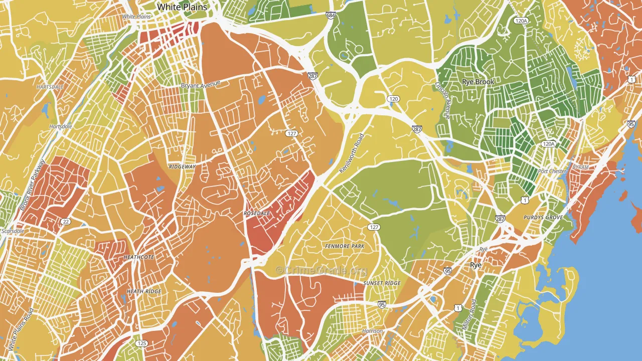 Harrison, NY Map of Drug-Related Crime Rates