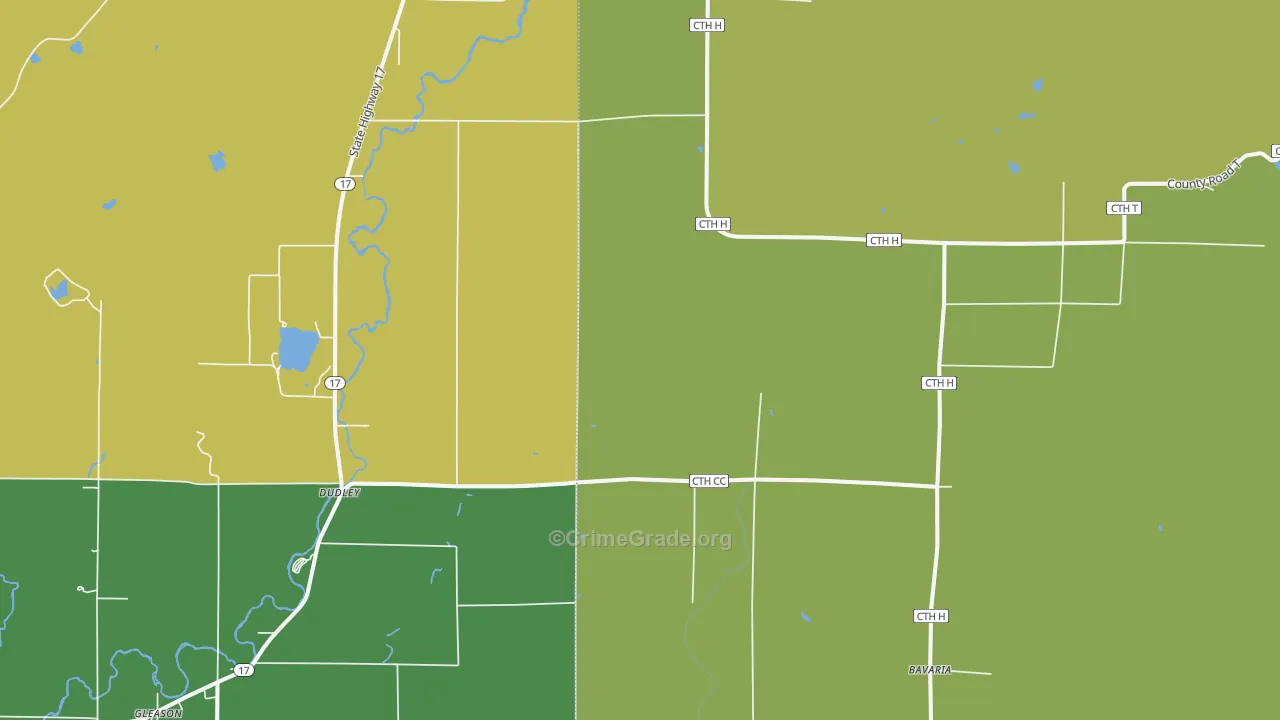 Harrison, WI Map of Drug-Related Crime Rates