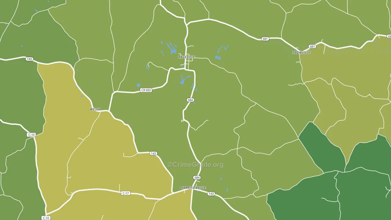 Harrisonville, OH Map of Drug-Related Crime Rates