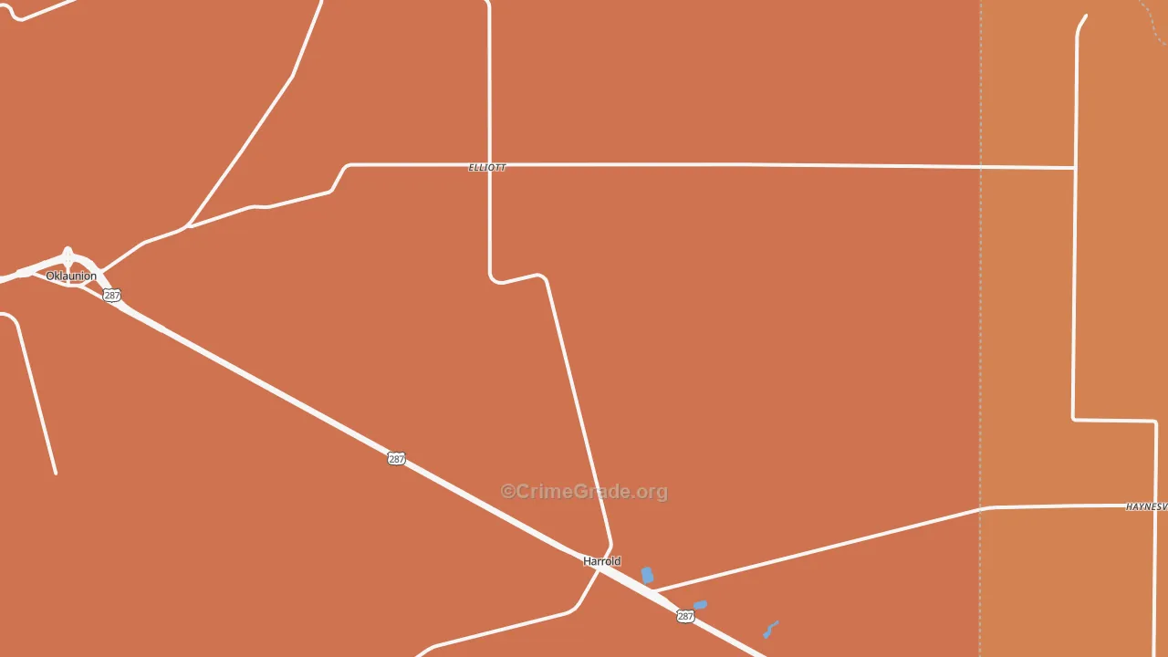 Harrold, TX Map of Drug-Related Crime Rates