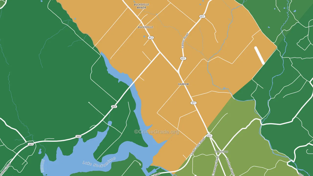 Harrow, PA Map of Drug-Related Crime Rates
