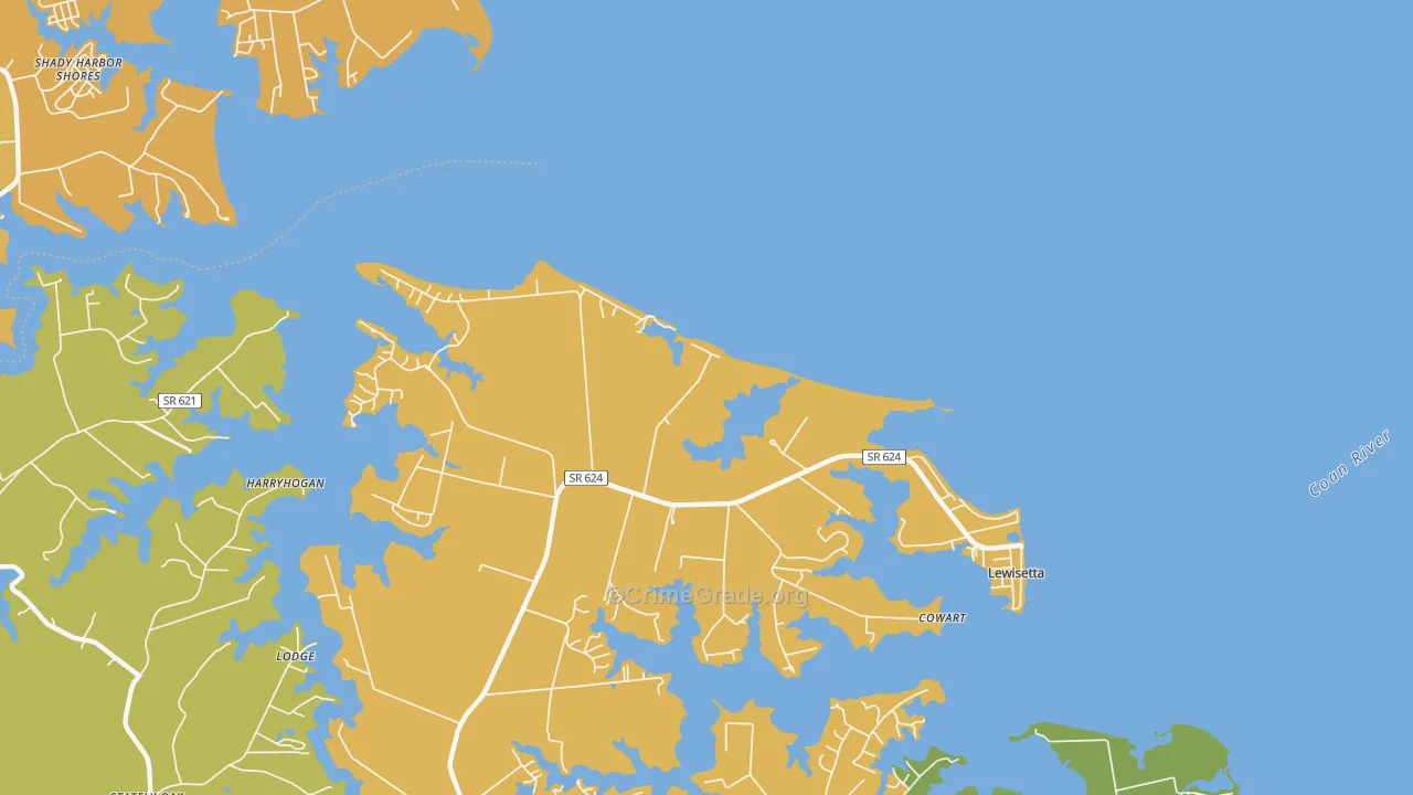 Harryhogan, VA Map of Drug-Related Crime Rates