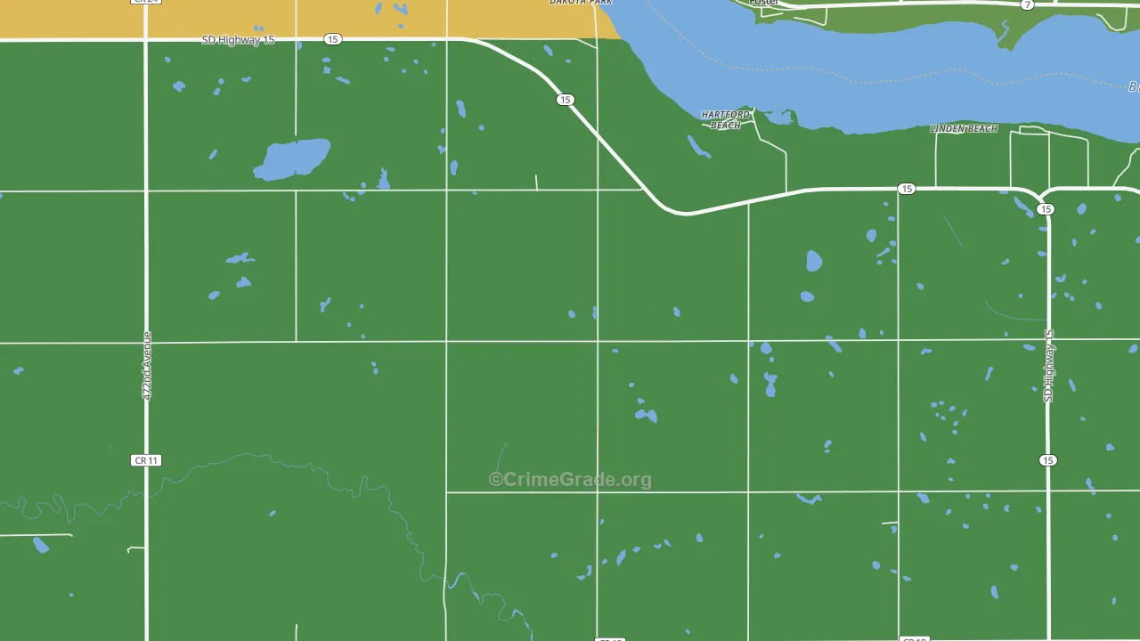 Hartford Beach, SD Map of Drug-Related Crime Rates