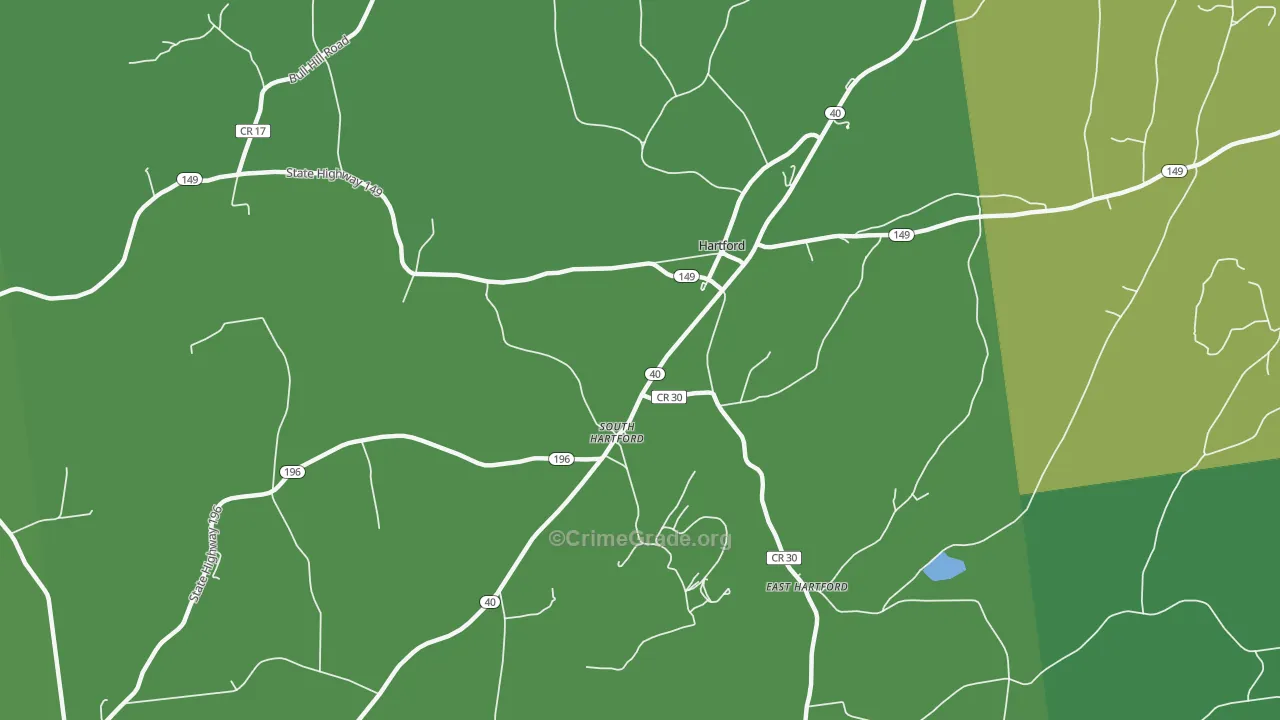 Hartford, NY Map of Drug-Related Crime Rates