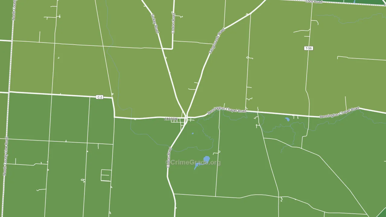 Hartford, OH Map of Drug-Related Crime Rates