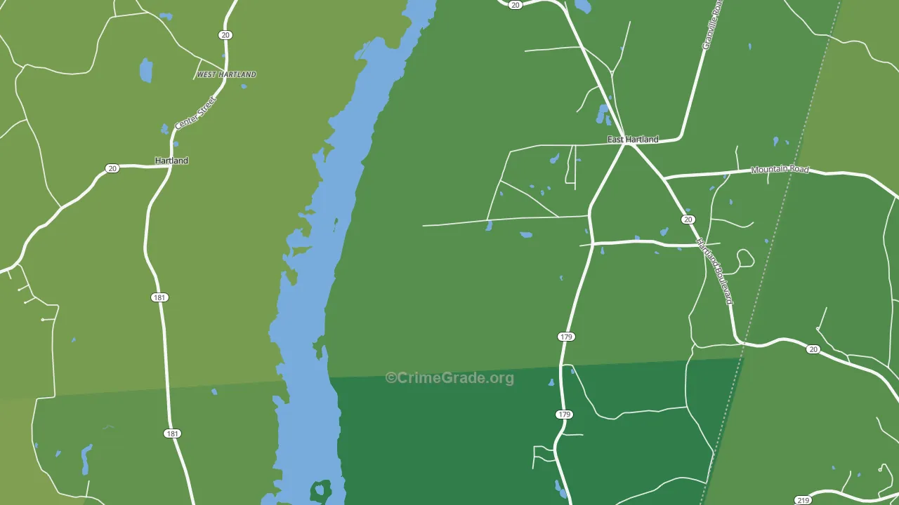 Hartland, CT Map of Drug-Related Crime Rates
