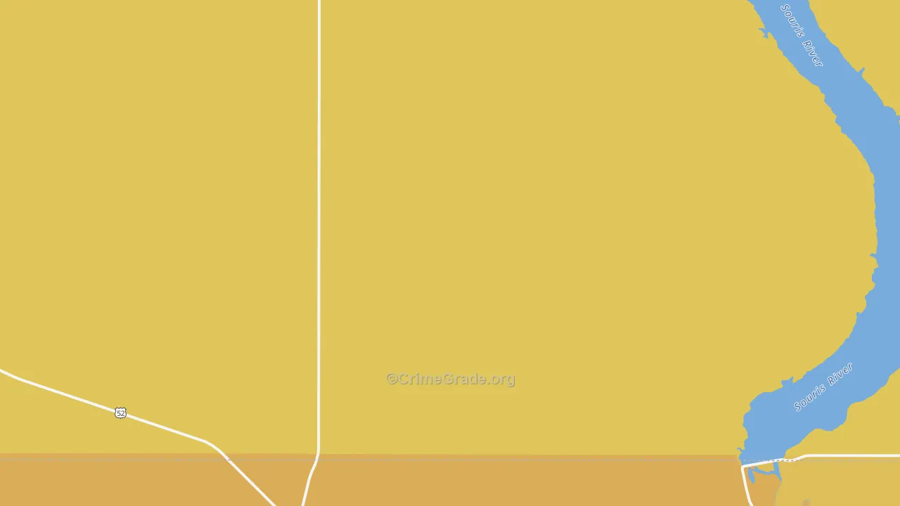 Hartland, ND Map of Drug-Related Crime Rates