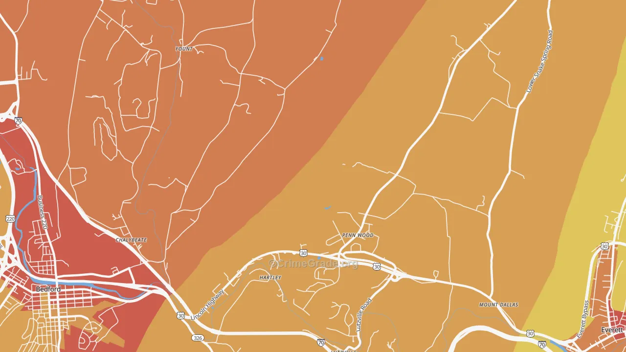 Hartley, PA Map of Drug-Related Crime Rates