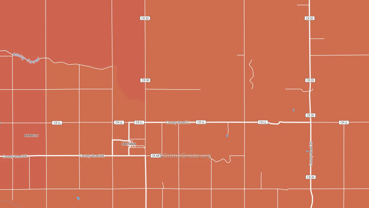 Hartman, CO Map of Drug-Related Crime Rates