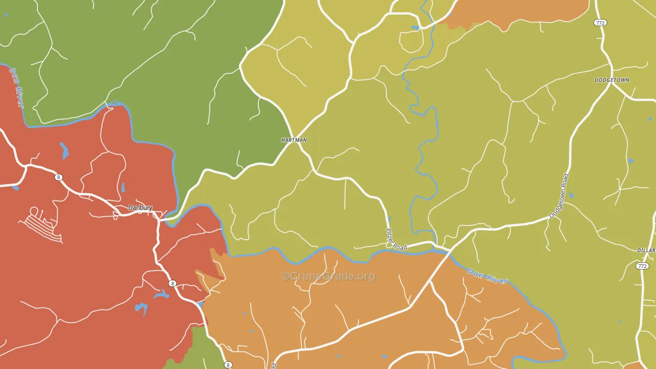 Hartman, NC Map of Drug-Related Crime Rates