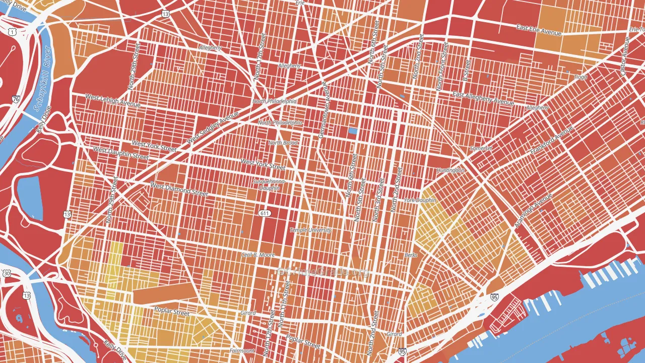 Hartranft, Philadelphia, PA Map of Drug-Related Crime Rates