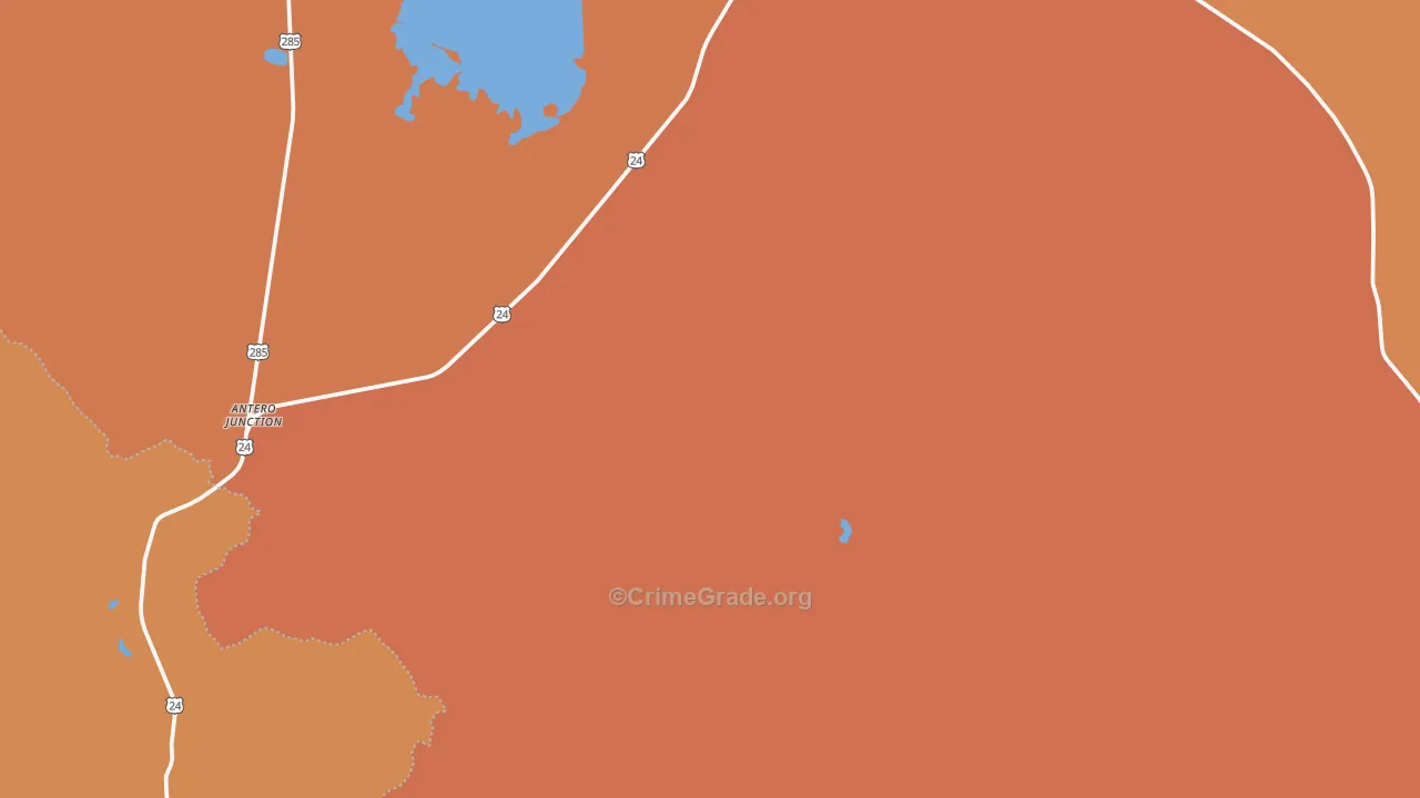 Hartsel, CO Map of Drug-Related Crime Rates